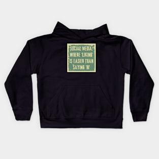 Sarcasm on Social Media - Truth with a Twist Kids Hoodie